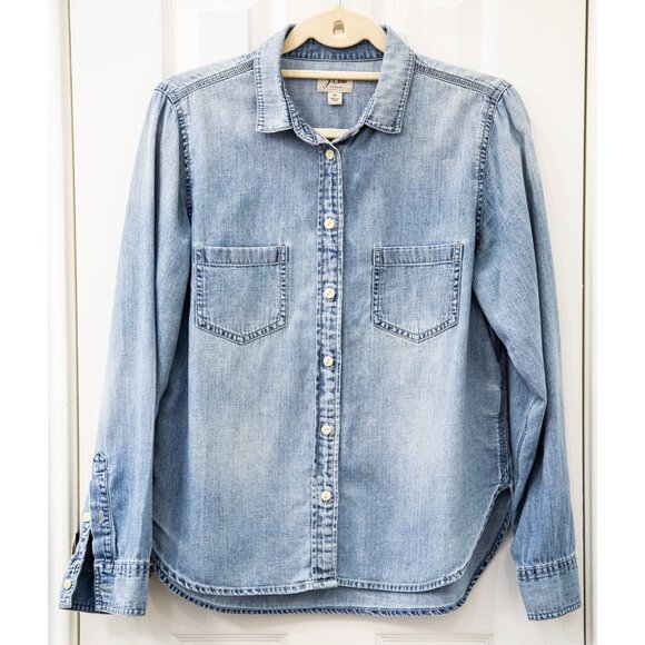 J. Crew Everyday Chambray Button Down Shirt, size 10 - Picture 2 of 7